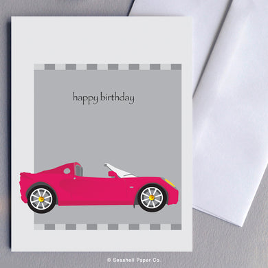 Birthday Sport Car Card - seashell-paper-co