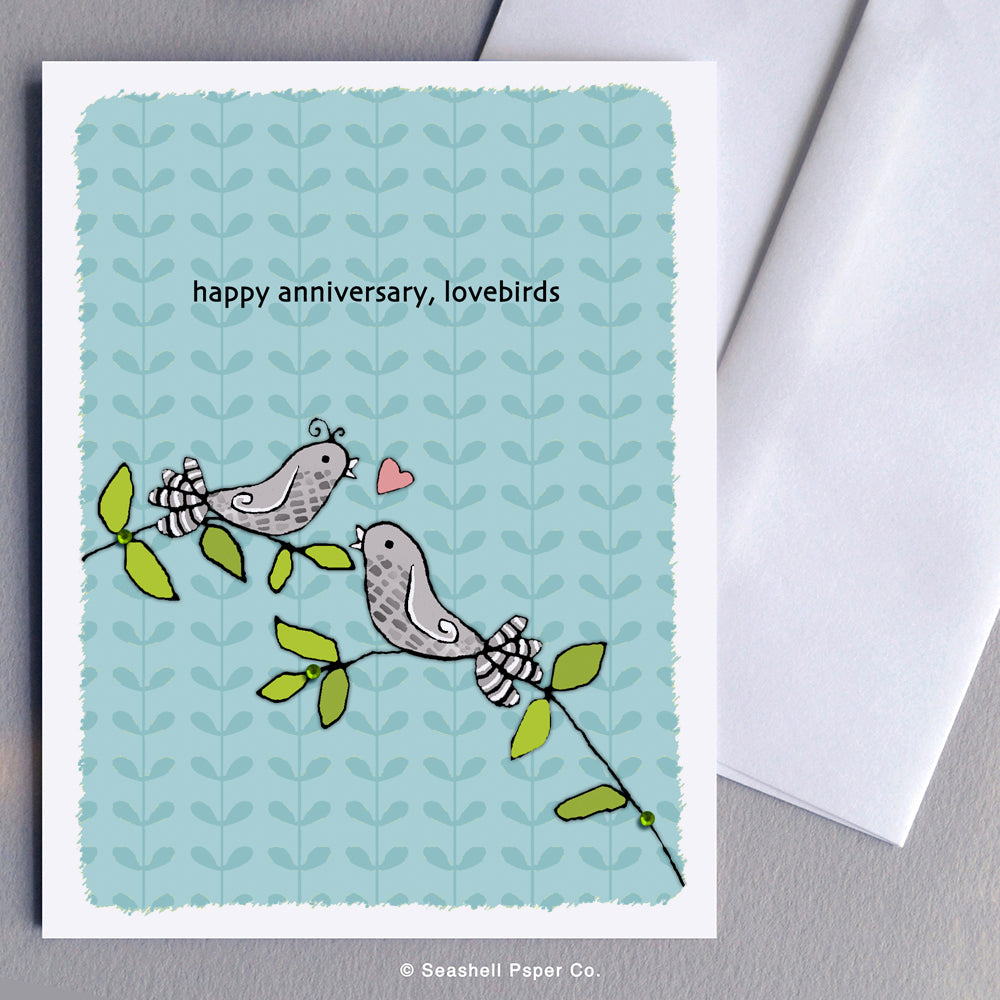 Anniversary Love Birds Card – Seashell Paper Co.