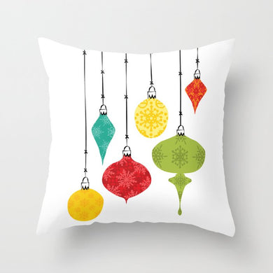 Christmas Ornaments Premium Pillow - seashell-paper-co
