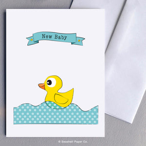 New Baby Rubber Duck Card, Wholesale (Package of 6)