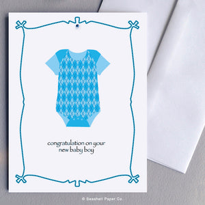 New Baby Boy Card - seashell-paper-co