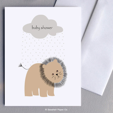 New Baby Shower Lion Card