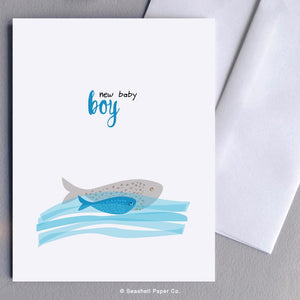 New Baby Boy Fish Card