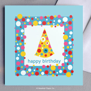 Birthday Hat Card Wholesale (Package of 6) - seashell-paper-co