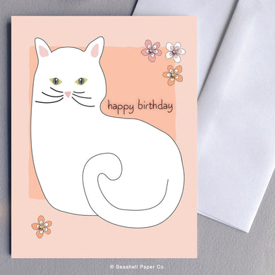 Birthday Cat Card Wholesale (Package of 6) - seashell-paper-co