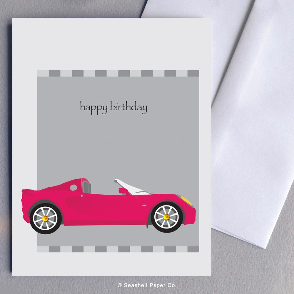Birthday Sport Car Card Wholesale (Package of 6) - seashell-paper-co