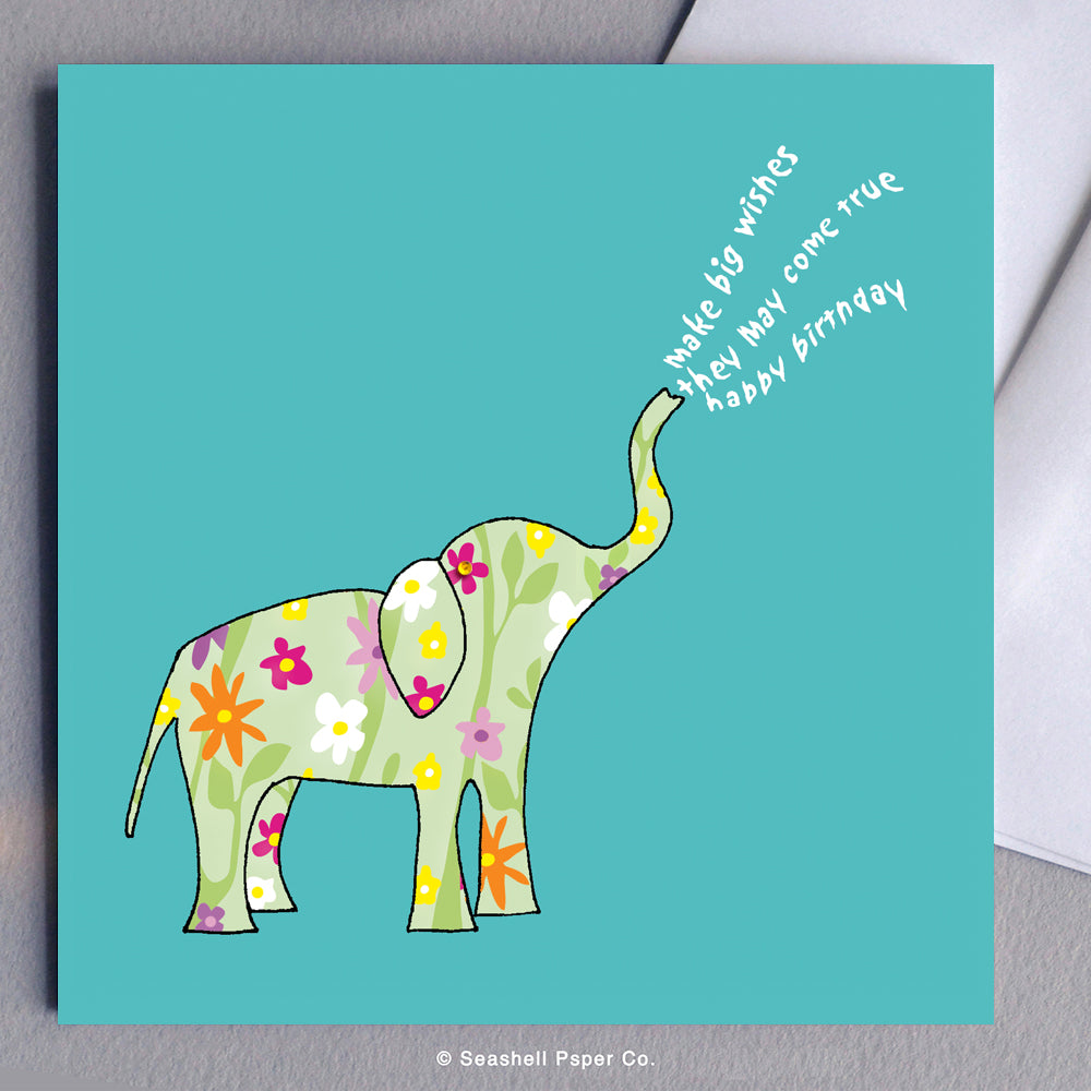 Birthday Elephant Card - seashell-paper-co