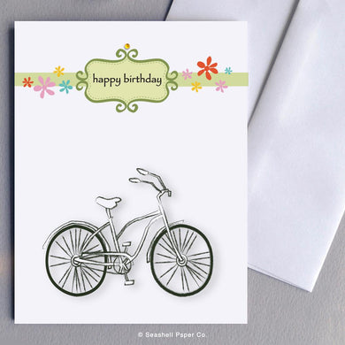 Birthday Bicycle Card Wholesale (Package of 6) - seashell-paper-co