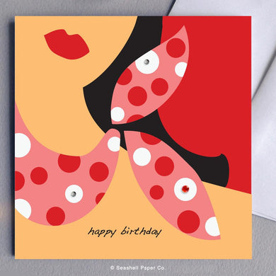 Birthday Stylish Girl Card Wholesale (Package of 6) - seashell-paper-co