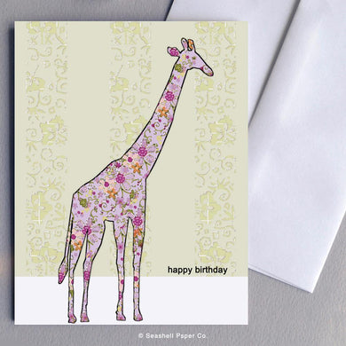 Birthday Giraffe Card Wholesale (Package of 6) - seashell-paper-co