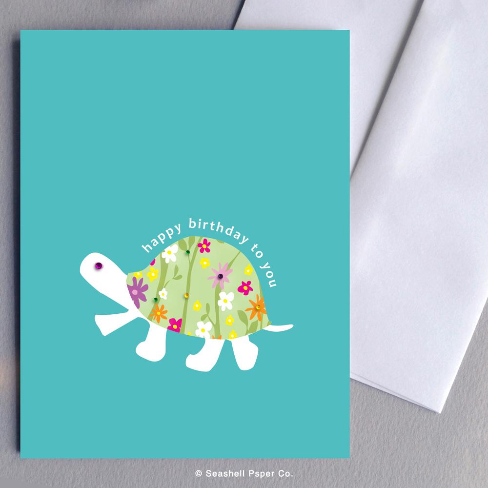 Birthday Turtle Card Wholesale (Package of 6) - seashell-paper-co