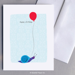 Birthday Snail Card - seashell-paper-co