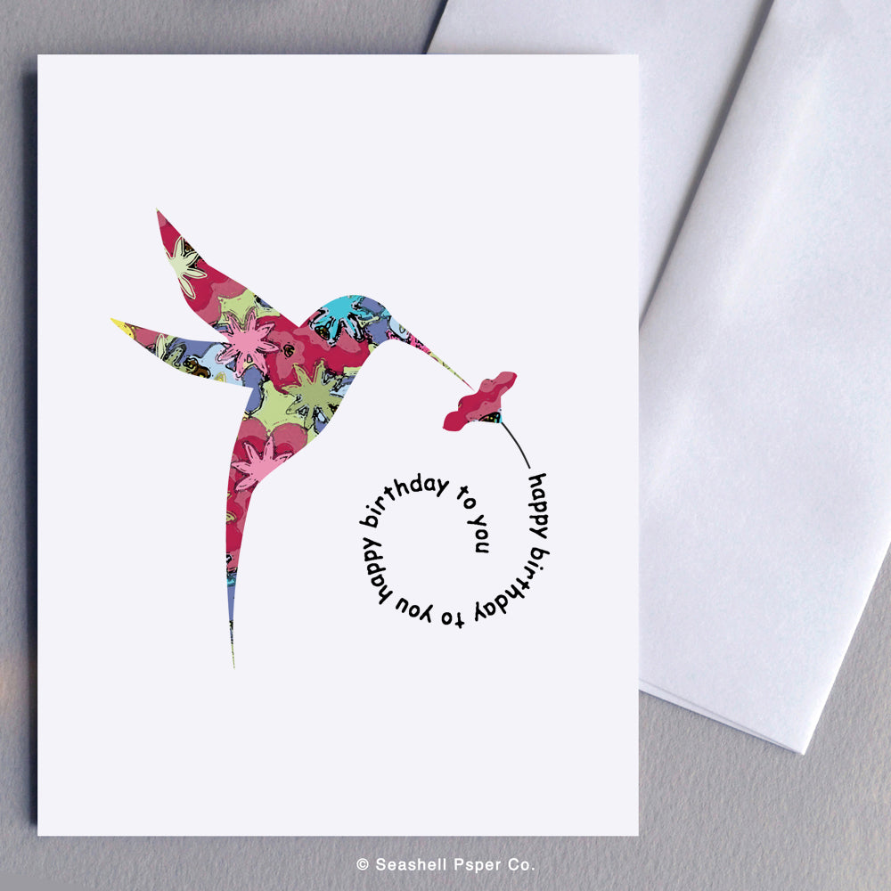 Birthday Hummingbird Card Wholesale (Package of 6)