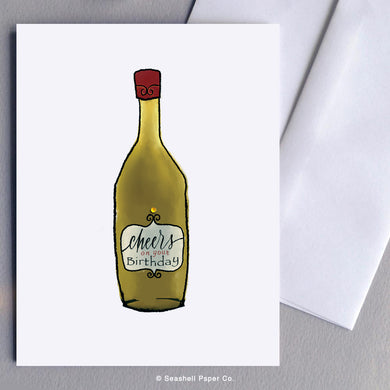 Birthday Wine Bottle Card Wholesale (Package of 6)