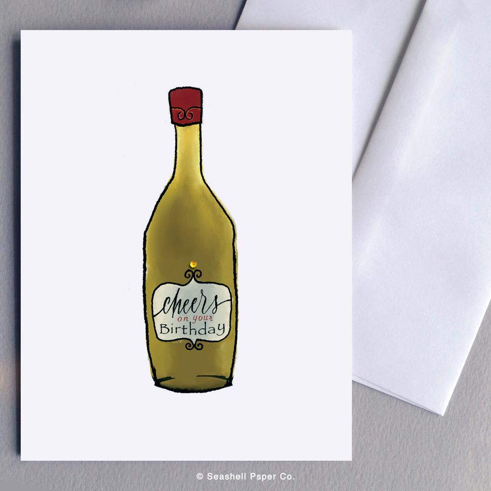 Birthday Wine Bottle Card Wholesale (Package of 6)