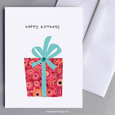 Birthday Gift Box Card Wholesale (Package of 6) - seashell-paper-co