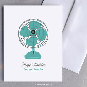 Birthday Vintage Fan Card Wholesale (Package of 6) - seashell-paper-co