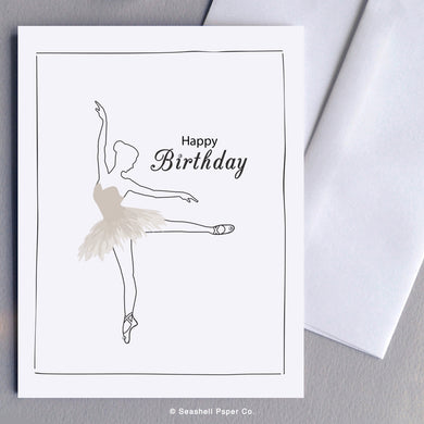 Birthday Ballerina Card - seashell-paper-co
