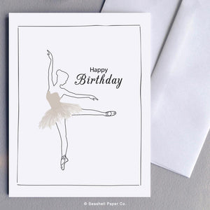 Birthday Ballerina Card Wholesale (Package of 6) - seashell-paper-co