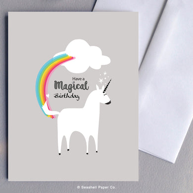Birthday Unicorn Card - seashell-paper-co
