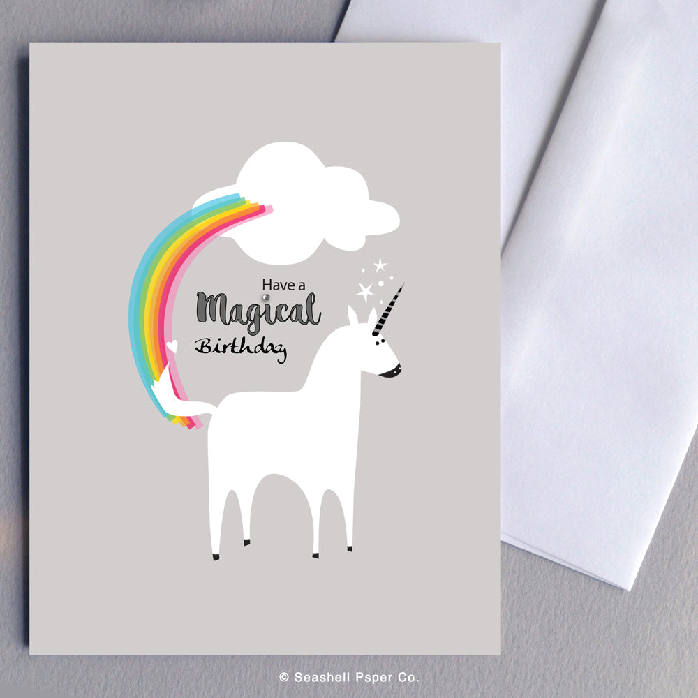 Birthday Unicorn Card Wholesale (Package of 6) - seashell-paper-co