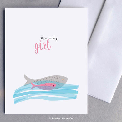 New Baby Girl Fish Card Wholesale (Package of 6)