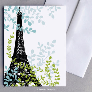Blank Eiffel Tower Card - seashell-paper-co