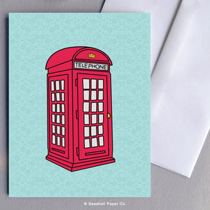 Blank Telephone Booth Card Wholesale (Package of 6) - seashell-paper-co