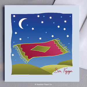Bon Voyage Flying Carpet Card - seashell-paper-co
