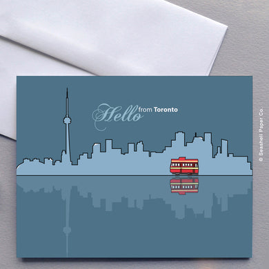 Blank Hello From Toronto Card - seashell-paper-co