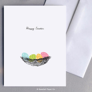 Easter Eggs & Nest Card Wholesale (Package of 6) - seashell-paper-co