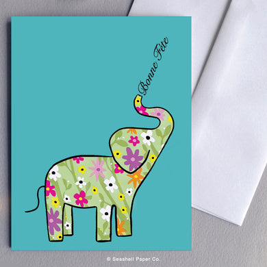 French Birthday Elephant Card