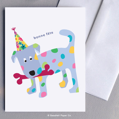 French Birthday Dog Card - seashell-paper-co