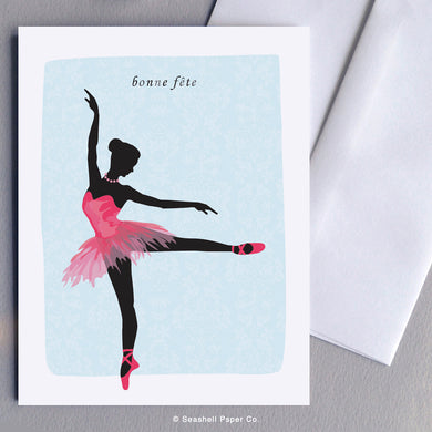 French Birthday Ballerina Card - seashell-paper-co