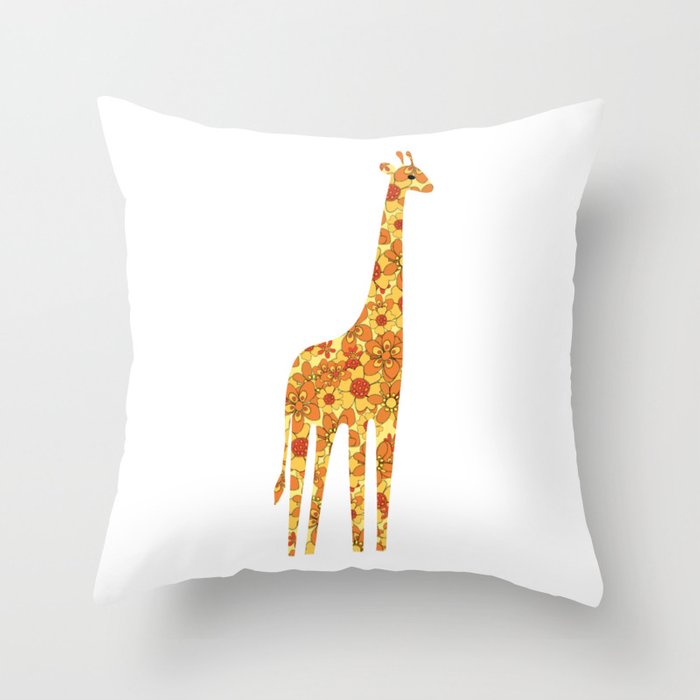 Yellow Giraffe Premium Pillow - seashell-paper-co
