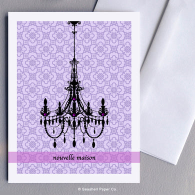 French New Home Chandelier Card - seashell-paper-co