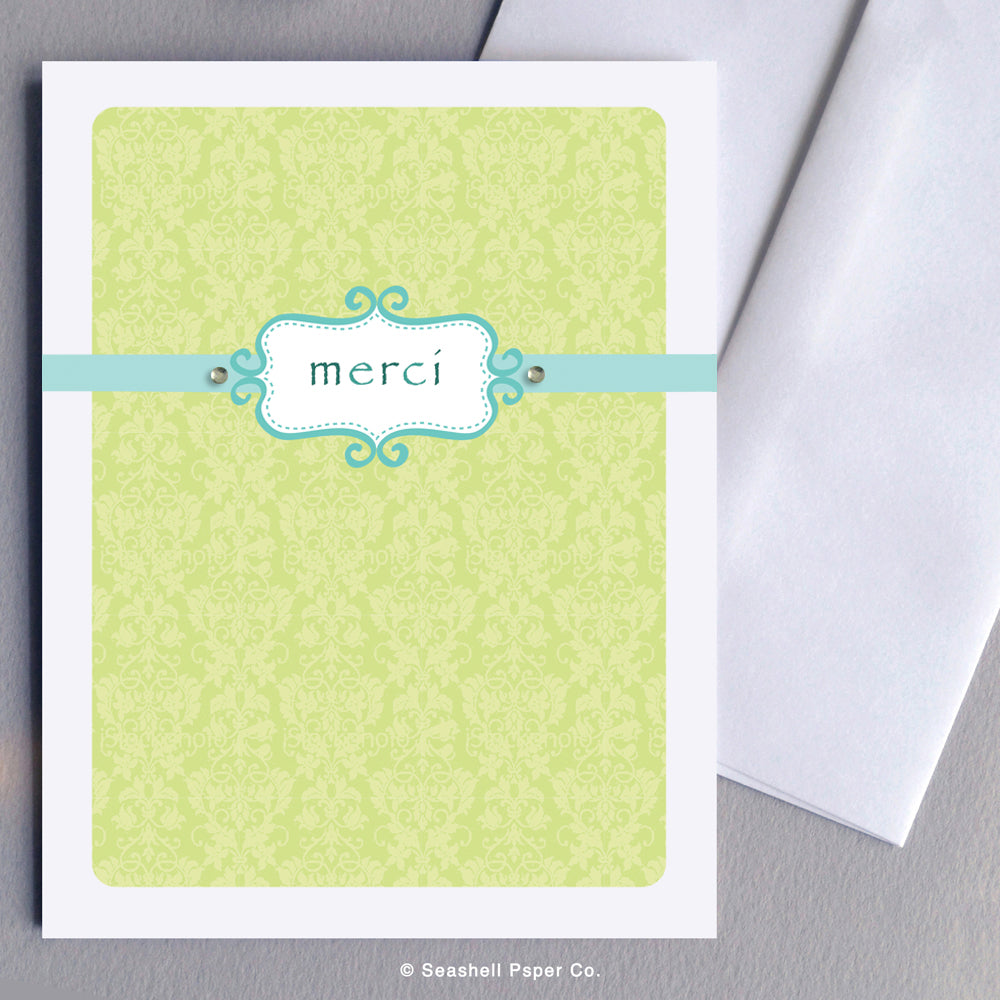 French Thank You Card - seashell-paper-co