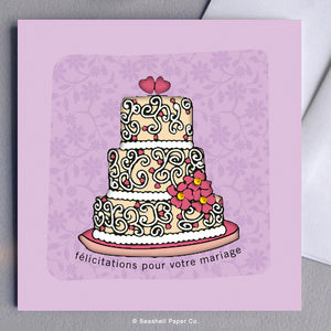 French Wedding Cake Card - seashell-paper-co