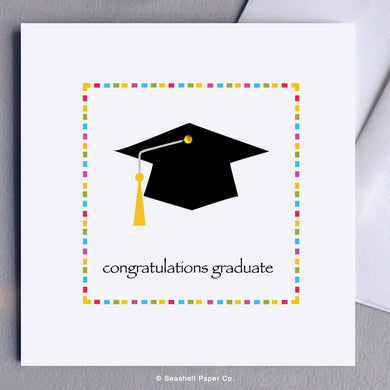 Graduation Cap Card - seashell-paper-co