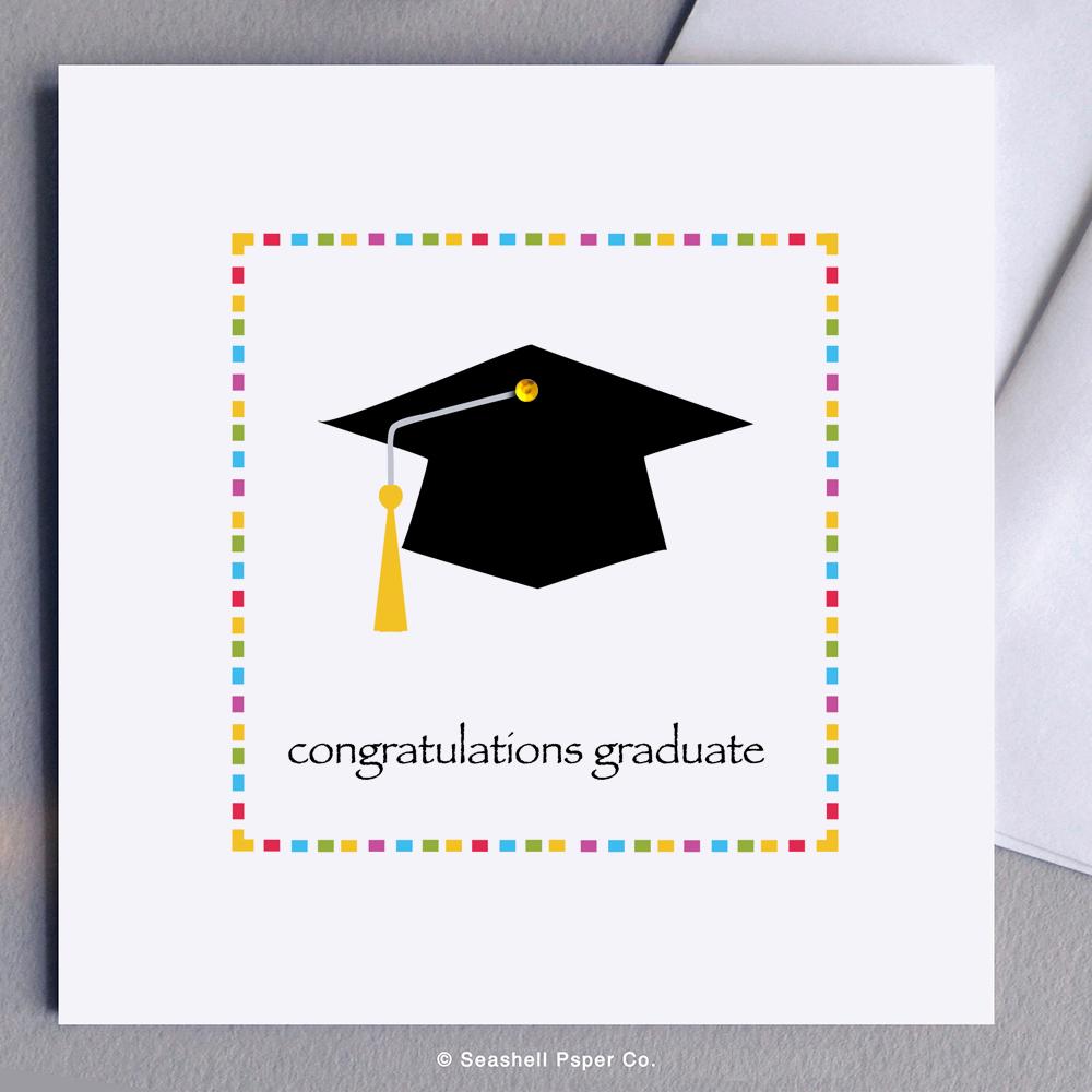 Graduation Cap Card Wholesale (Package of 6) - seashell-paper-co