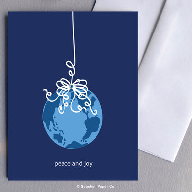 Holiday Seasons Peace And Joy Card - seashell-paper-co