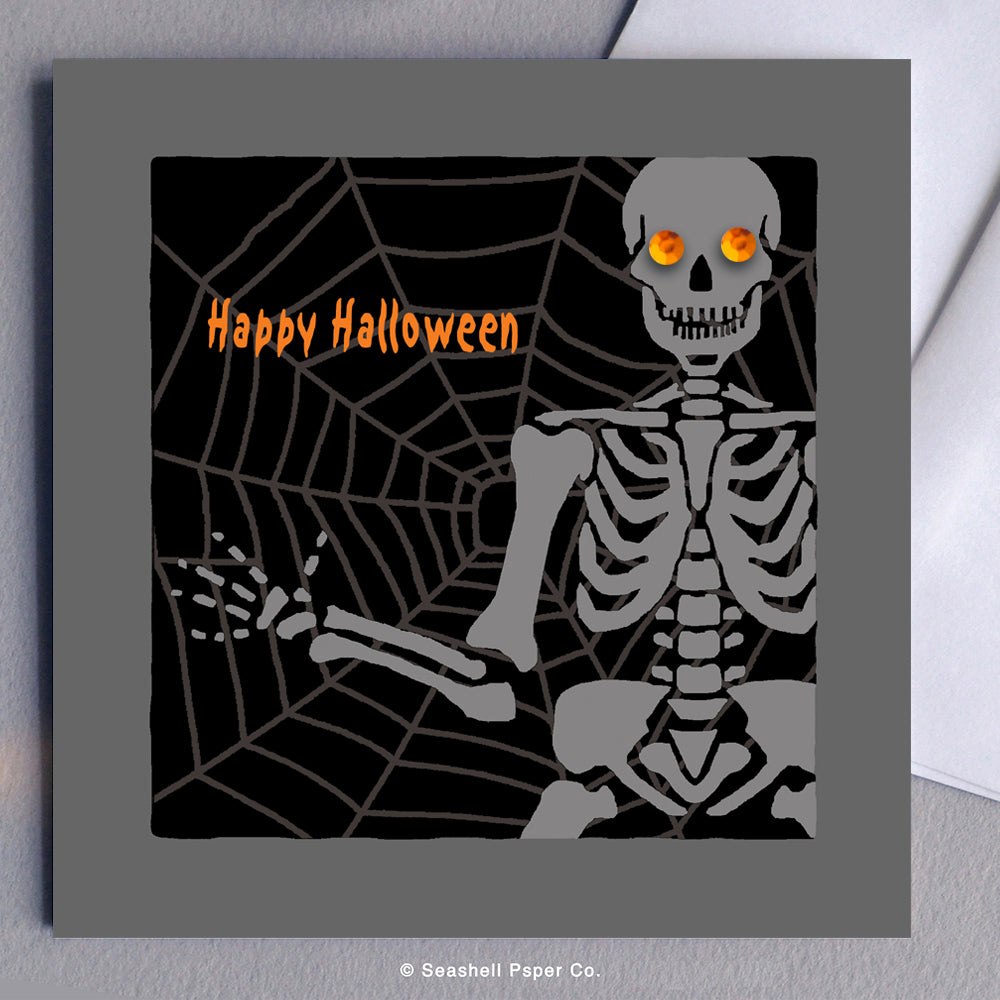 Halloween Skeleton Card - seashell-paper-co