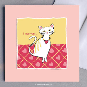 Love Kitty Card Wholesale (Package of 6) - seashell-paper-co