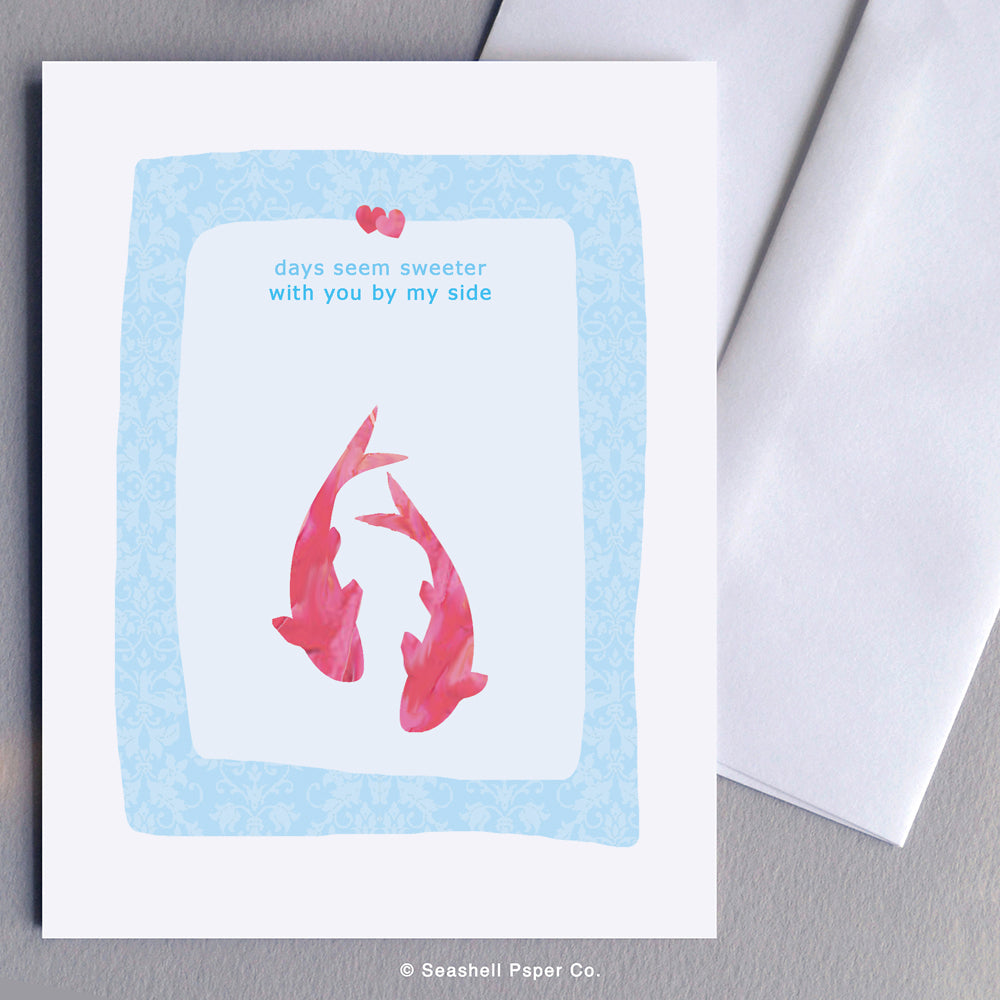 Love Two Fish Card - seashell-paper-co