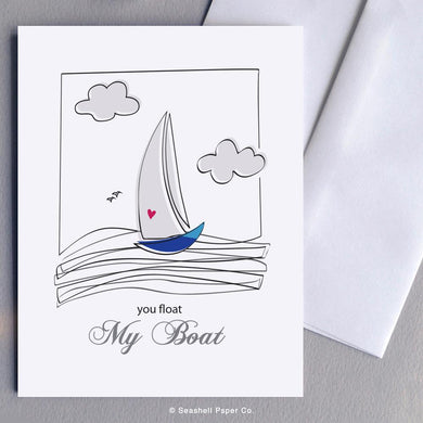Love Boat Card Wholesale (Package of 6) - seashell-paper-co