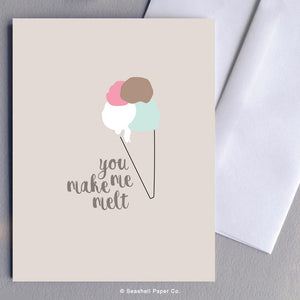 Love Ice Cream Card Wholesale (Package of 6) - seashell-paper-co