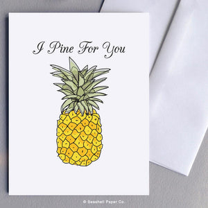 Love Pineapple Card Wholesale (Package of 6) - seashell-paper-co
