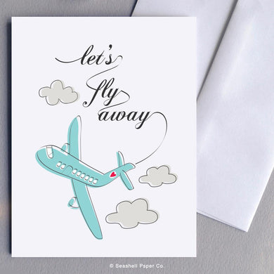 Love Airplane Card Wholesale (Package of 6) - seashell-paper-co
