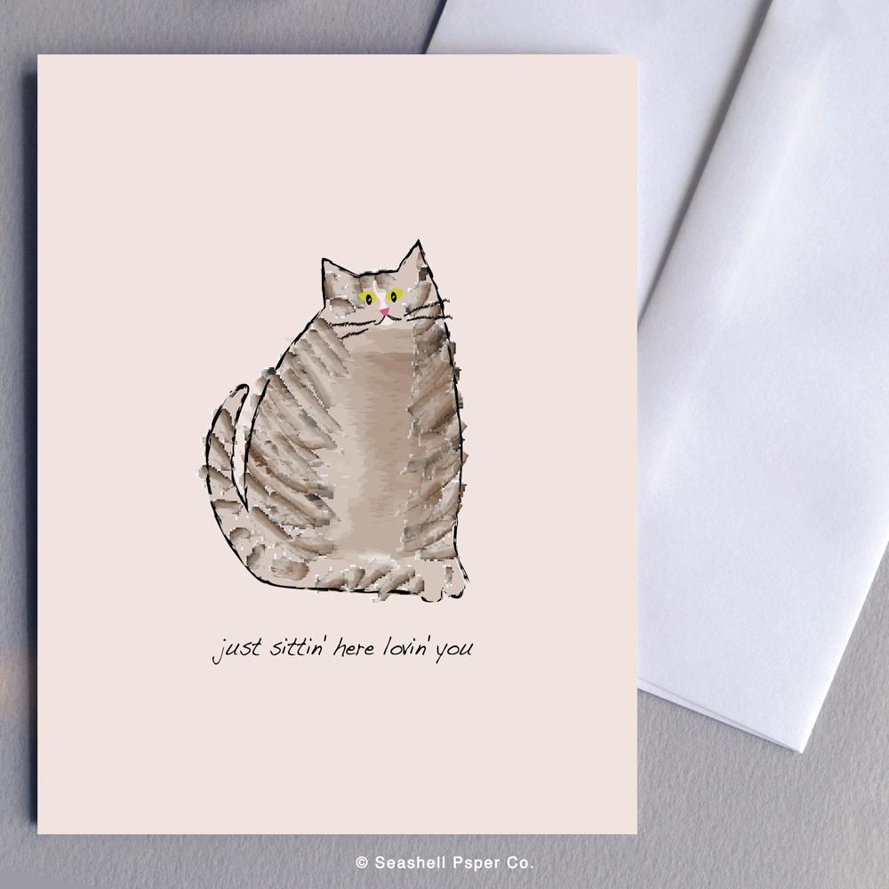 Love Cat Card Wholesale (Package of 6) - seashell-paper-co
