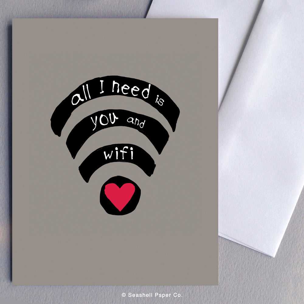 Wifi Love Card Wholesale (Package of 6) - seashell-paper-co